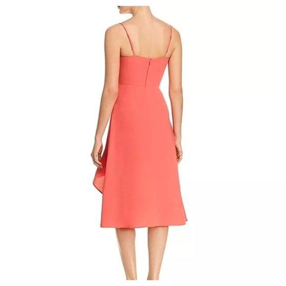 NWT Finders Keepers Day Trip Hi-low Sleeveless Ruffle Dress Papaya - Picture 3 of 4